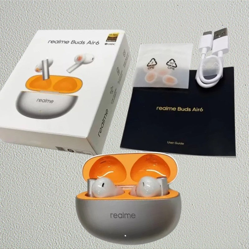 Auriculares Bluetooth 5.3 Realme Buds Air 6 Cancelación de Ruido 40H de Batería