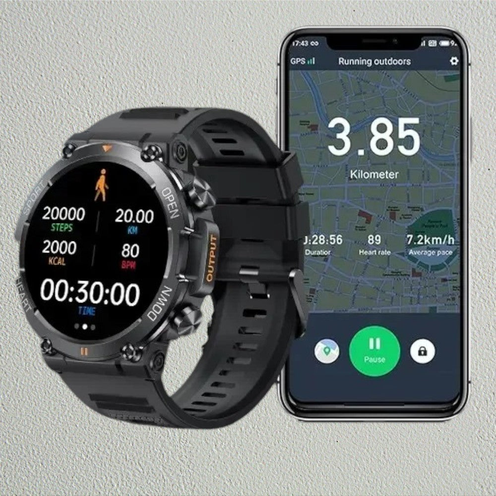 Smartwatch MEVADEN K56 Deportivo, Monitor de Salud y Llamadas Bluetooth HD