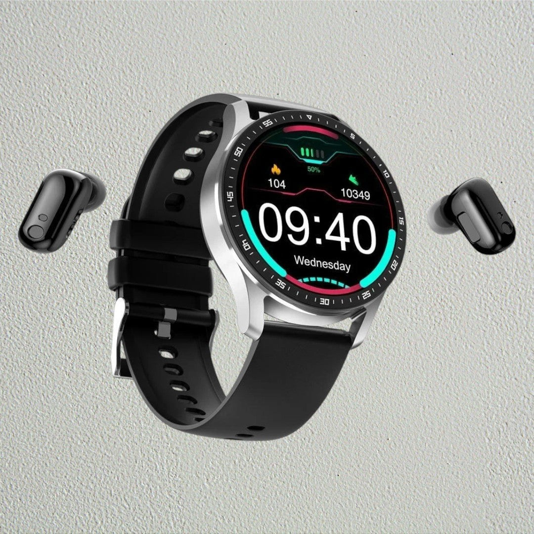 X7 2 en 1 Smartwatch con Auriculares Bluetooth y Monitor de Salud