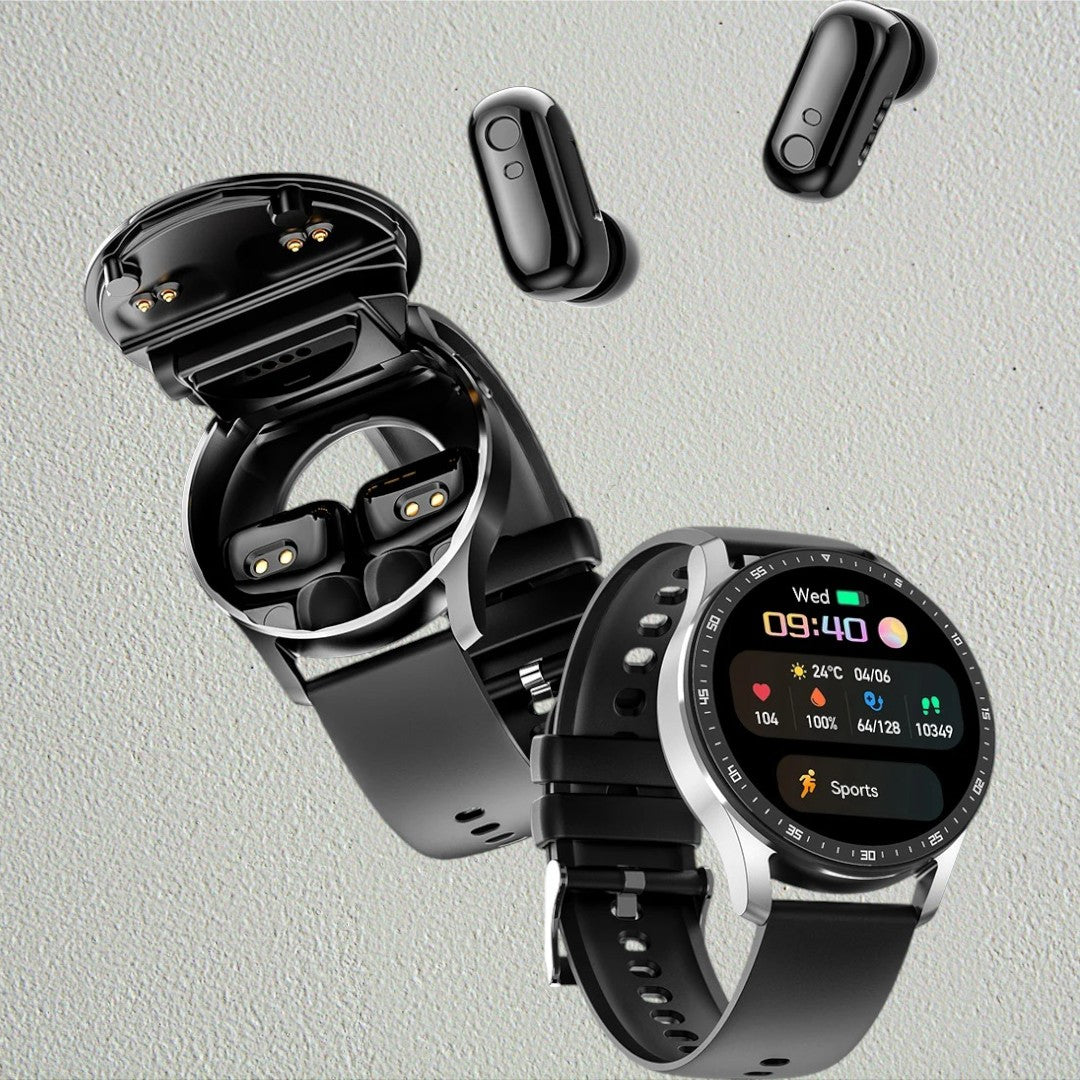 X7 2 en 1 Smartwatch con Auriculares Bluetooth y Monitor de Salud