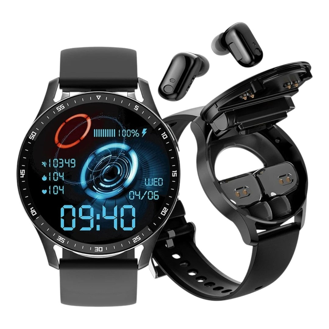 X7 2 en 1 Smartwatch con Auriculares Bluetooth y Monitor de Salud