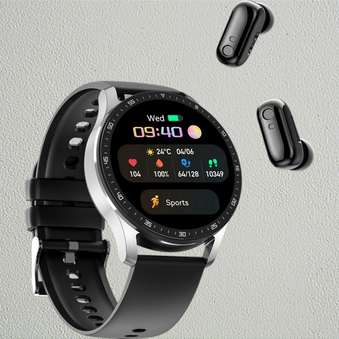 X7 2 en 1 Smartwatch con Auriculares Bluetooth y Monitor de Salud