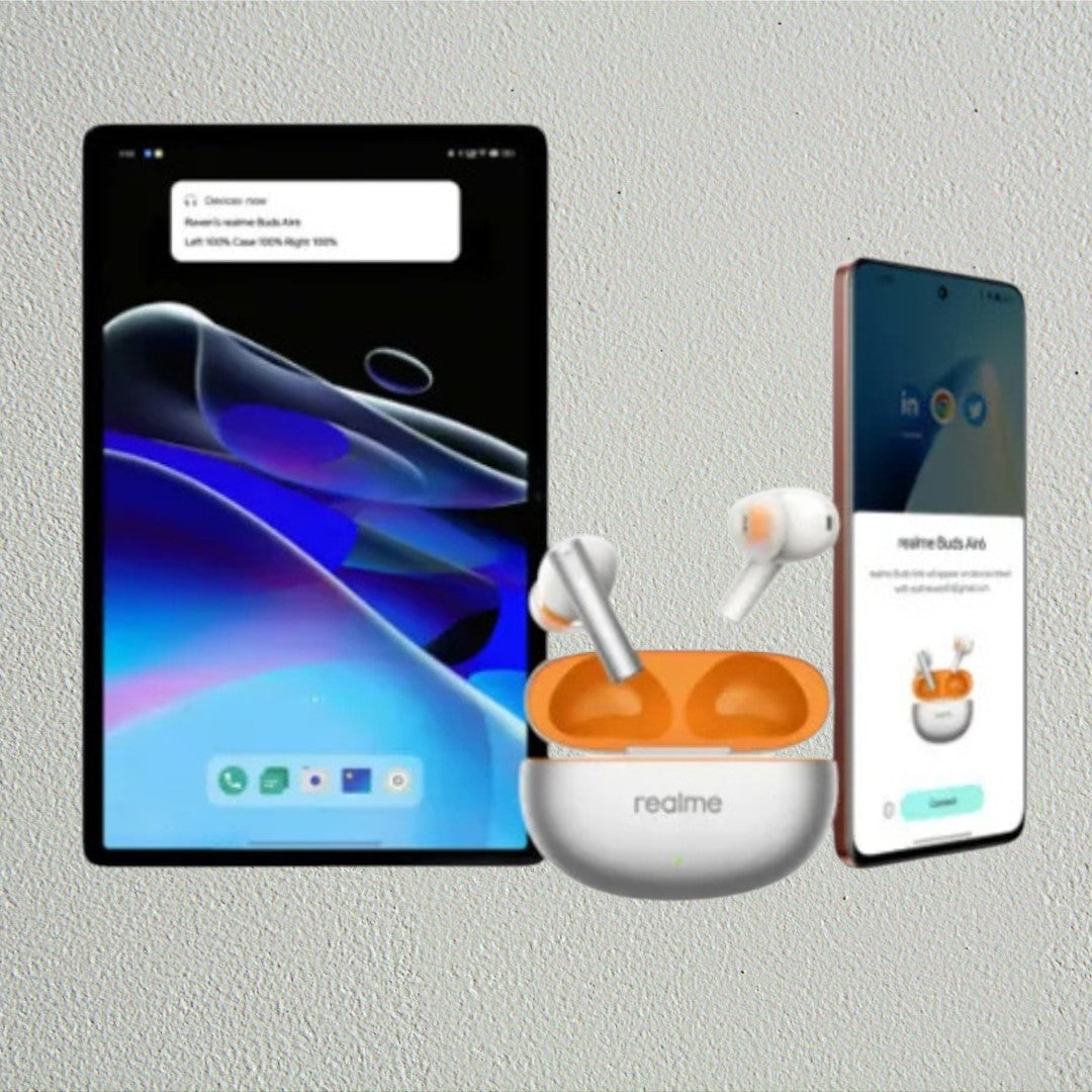 Auriculares Bluetooth 5.3 Realme Buds Air 6  Cancelación de Ruido 40H de Batería