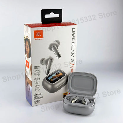 Auriculares Bluetooth JBL LIVE BEAM 3  Cancelación de Ruido y Caja LED