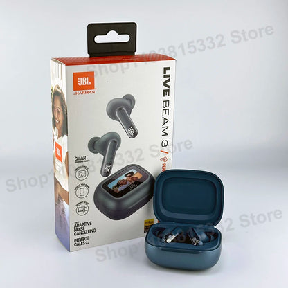 Auriculares Bluetooth JBL LIVE BEAM 3  Cancelación de Ruido y Caja LED