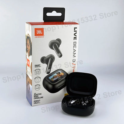 Auriculares Bluetooth JBL LIVE BEAM 3  Cancelación de Ruido y Caja LED