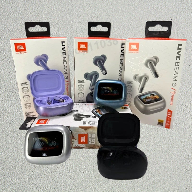 Auriculares Bluetooth JBL LIVE BEAM 3  Cancelación de Ruido y Caja LED