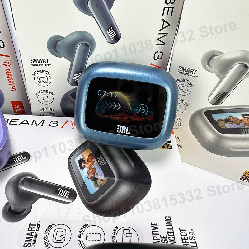 Auriculares Bluetooth JBL LIVE BEAM 3  Cancelación de Ruido y Caja LED